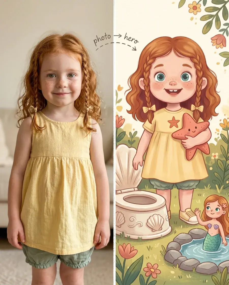 Photo of your child becomes the hero of the story