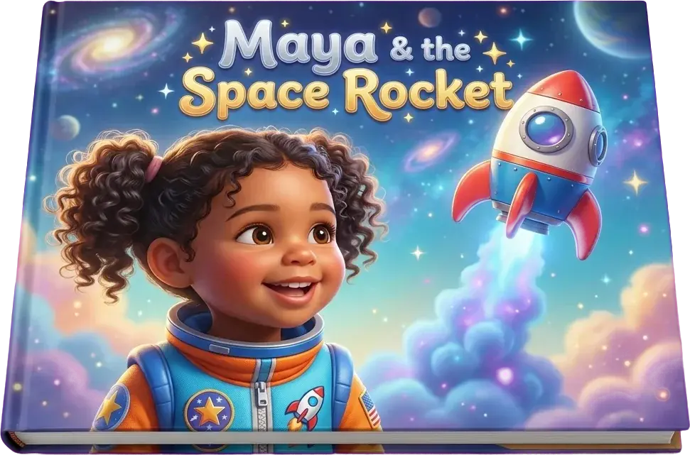Maya & the Space Rocket — a LittleStories book cover